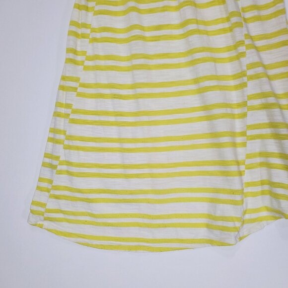 MEADOW RUE ANTHRO Shirt Stripe Butter Yellow White Pockets Short Womens SZ S‎ - Picture 8 of 8